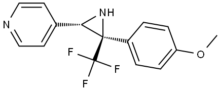 rac-(2S,3R)-3-(3-methoxyphenyl)-3-((trifluoromethyl)aziridin-2-yl)pyridine Structure