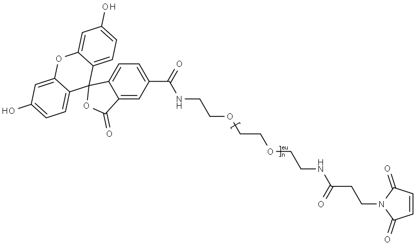 Mal-PEG-FITC Structure