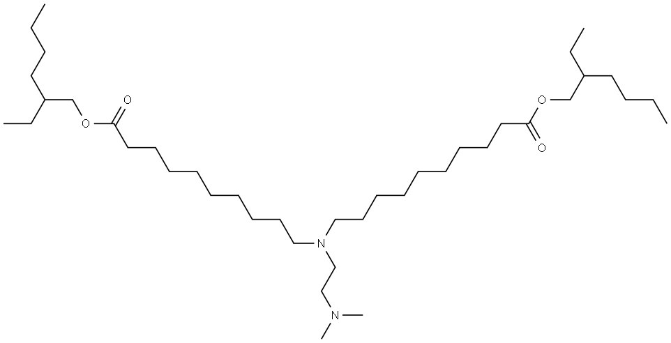 bis(2-ethylhexyl) 10,10'-((2-(dimethylamino)ethyl)azanediyl)bis(decanoate) Structure