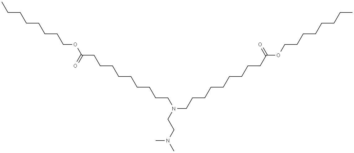 dioctyl 10,10'-((2-(dimethylamino)ethyl)azanediyl)bis(decanoate) Structure