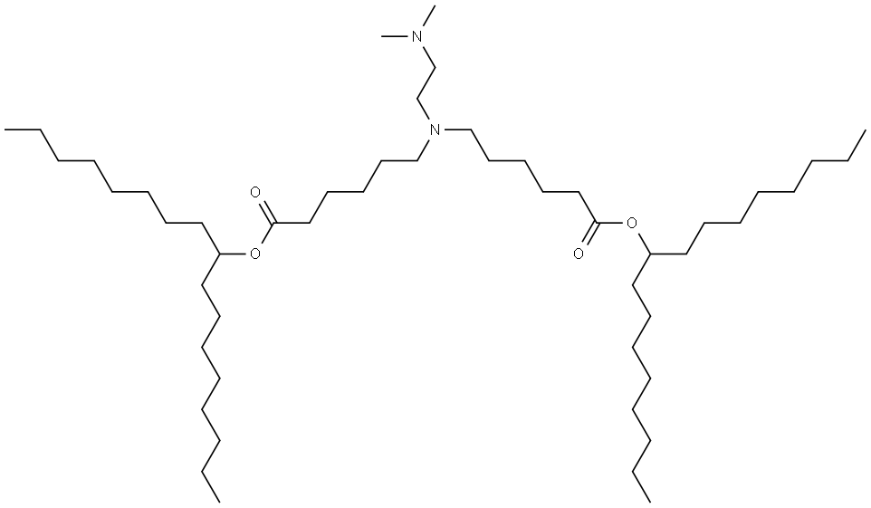 di(heptadecan-9-yl) 6,6'-((2-(dimethylamino)ethyl)azanediyl)dihexanoate Structure