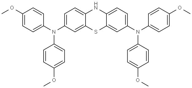 10H-Phenothiazine-3,7-diamine, N3,N3,N7,N7-tetrakis(4-methoxyphenyl)- Structure