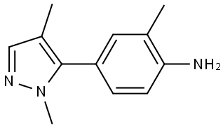 4-(1,4-Dimethyl-1H-pyrazol-5-yl)-2-methylbenzenamine Structure