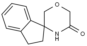 2,3-dihydrospiro[indene-1,3'-morpholine]-5'-one Structure