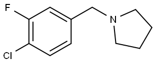 1-(4-chloro-3-fluorobenzyl)pyrrolidine 구조식 이미지