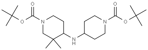 tert-butyl 4-((1-(tert-butoxycarbonyl)piperidin-4-yl)amino)-3,3-dimethylpiperidine-1-carboxylate Structure