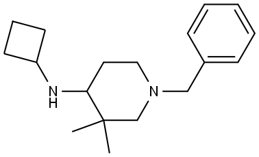 1-benzyl-N-cyclobutyl-3,3-dimethylpiperidin-4-amine Structure