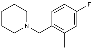 1-[(4-Fluoro-2-methylphenyl)methyl]piperidine Structure