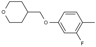 4-[(3-Fluoro-4-methylphenoxy)methyl]tetrahydro-2H-pyran Structure