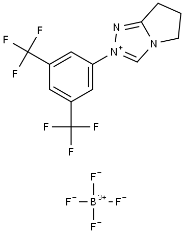 5H-Pyrrolo[2,1-c]-1,2,4-triazolium, 2-[3,5-bis(trifluoromethyl)phenyl]-6,7-dihydro-, tetrafluoroborate(1-) (1:1) (ACI) Structure