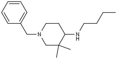 1-benzyl-N-butyl-3,3-dimethylpiperidin-4-amine Structure