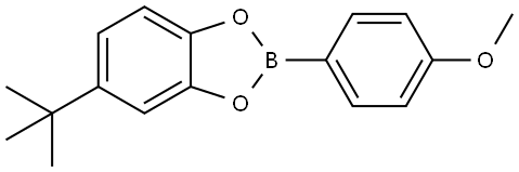 5-(1,1-Dimethylethyl)-2-(4-methoxyphenyl)-1,3,2-benzodioxaborole 구조식 이미지