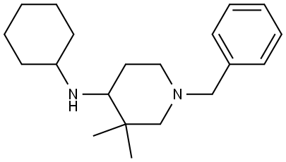 1-benzyl-N-cyclohexyl-3,3-dimethylpiperidin-4-amine Structure