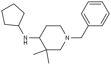 1-benzyl-N-cyclopentyl-3,3-dimethylpiperidin-4-amine Structure