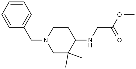 methyl 2-((1-benzyl-3,3-dimethylpiperidin-4-yl)amino)acetate Structure