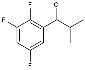 1-(1-Chloro-2-methylpropyl)-2,3,5-trifluorobenzene Structure