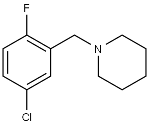 1-[(5-Chloro-2-fluorophenyl)methyl]piperidine Structure