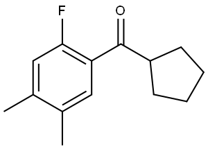 Cyclopentyl(2-fluoro-4,5-dimethylphenyl)methanone Structure