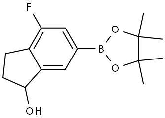 4-fluoro-6-(4,4,5,5-tetramethyl-1,3,2-dioxaborolan-2-yl)-2,3-dihydro-1H-inden-1-ol Structure