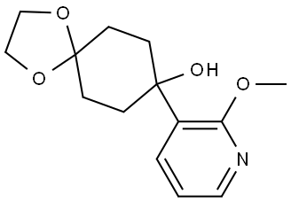 8-(2-Methoxy-3-pyridinyl)-1,4-dioxaspiro[4.5]decan-8-ol Structure