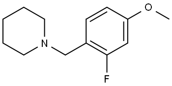 1-[(2-Fluoro-4-methoxyphenyl)methyl]piperidine Structure