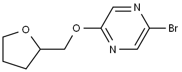 2-bromo-5-((tetrahydrofuran-2-yl)methoxy)pyrazine Structure