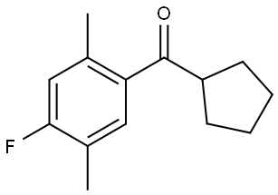 Cyclopentyl(4-fluoro-2,5-dimethylphenyl)methanone Structure