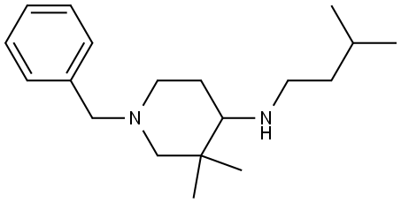 1-benzyl-N-isopentyl-3,3-dimethylpiperidin-4-amine Structure