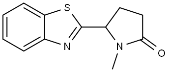 5-(benzo[d]thiazol-2-yl)-1-methylpyrrolidin-2-one Structure