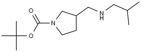 tert-butyl 3-((isobutylamino)methyl)pyrrolidine-1-carboxylate Structure