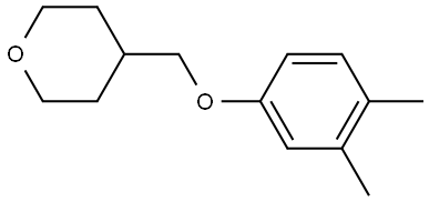 4-[(3,4-Dimethylphenoxy)methyl]tetrahydro-2H-pyran Structure