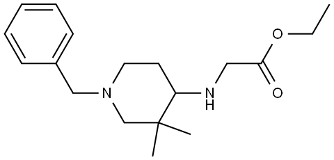 ethyl 2-((1-benzyl-3,3-dimethylpiperidin-4-yl)amino)acetate Structure