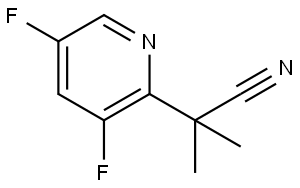 2-(3,5-Difluoropyridin-2-yl)-2-methylpropanenitrile Structure