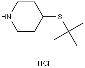 4-(TERT-BUTYLSULFANYL)PIPERIDINE HYDROCHLORIDE Structure