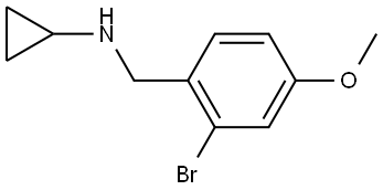 2-Bromo-N-cyclopropyl-4-methoxybenzenemethanamine Structure