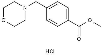 Benzoic acid, 4-(4-morpholinylmethyl)-, methyl ester, hydrochloride (1:1) Structure