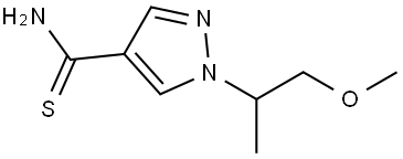 1-(2-Methoxy-1-methylethyl)-1H-pyrazole-4-carbothioamide Structure