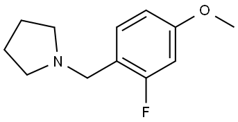 1-[(2-Fluoro-4-methoxyphenyl)methyl]pyrrolidine Structure