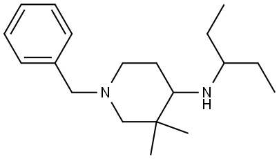 1-benzyl-3,3-dimethyl-N-(pentan-3-yl)piperidin-4-amine Structure