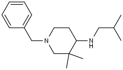 1-benzyl-N-isobutyl-3,3-dimethylpiperidin-4-amine Structure