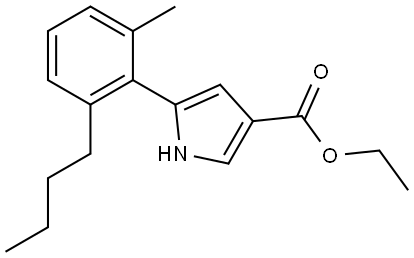 ethyl 5-(2-butyl-6-methylphenyl)-1H-pyrrole-3-carboxylate Structure