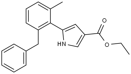 ethyl 5-(2-benzyl-6-methylphenyl)-1H-pyrrole-3-carboxylate Structure