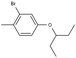 2-Bromo-4-(1-ethylpropoxy)-1-methylbenzene Structure