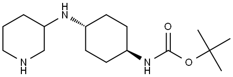 tert-butyl ((1r,4r)-4-(piperidin-3-ylamino)cyclohexyl)carbamate Structure