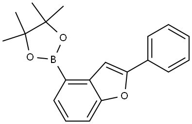 4,4,5,5-tetramethyl-2-(2-phenyl-1-benzofuran-4-yl)-1,3,2-dioxaborolane Structure