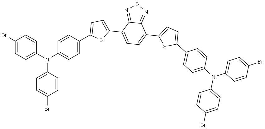 4,4'-(benzo[c][1,2,5]thiadiazole-4,7-diylbis(thiophene-5,2-diyl))bis(N,N-bis(4-bromophenyl)aniline) 구조식 이미지