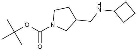 tert-butyl 3-((cyclobutylamino)methyl)pyrrolidine-1-carboxylate Structure