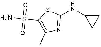 5-Thiazolesulfonamide, 2-(cyclopropylamino)-4-methyl- Structure