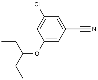 3-Chloro-5-(1-ethylpropoxy)benzonitrile Structure