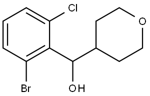 α-(2-Bromo-6-chlorophenyl)tetrahydro-2H-pyran-4-methanol Structure